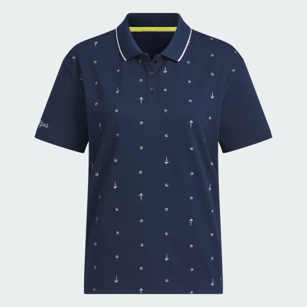Blue Monogram Short Sleeve Polo Shirt