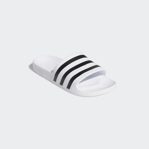 adidas white and black slides