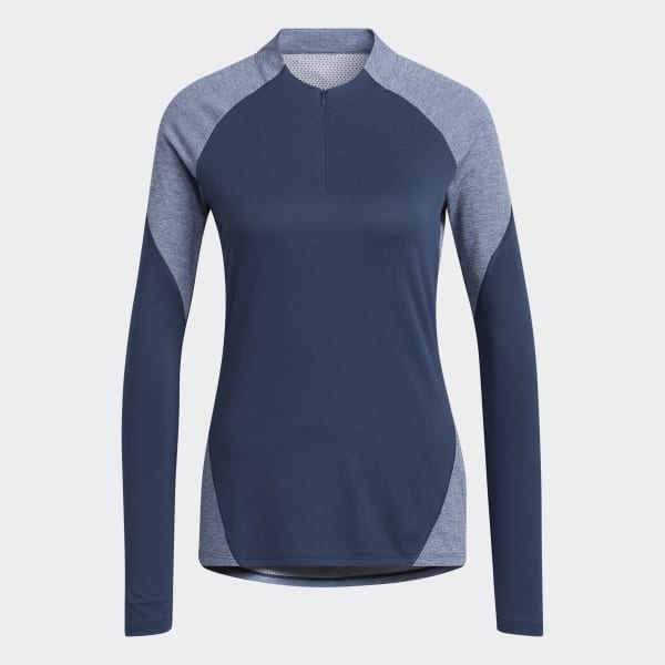 Blue Sport Performance Primegreen HEAT.RDY Long Sleeve Mock Neck Shirt ISD40