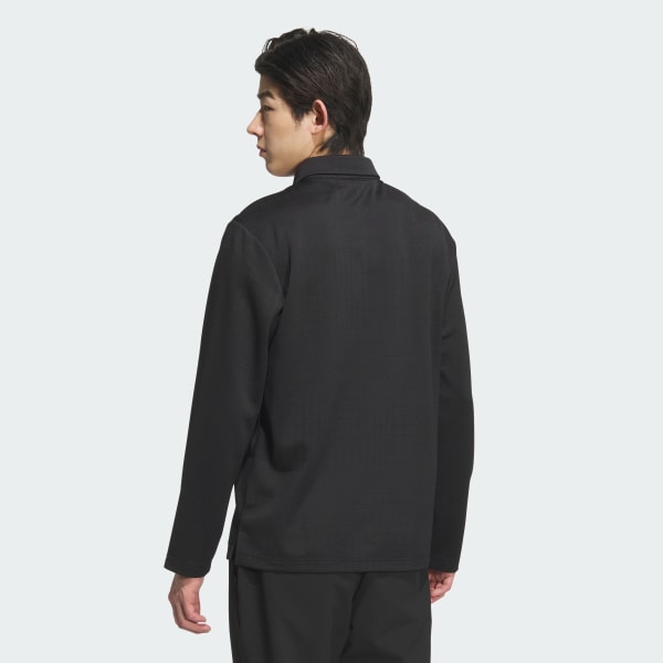 Hitam Polo shirt lengan panjang Monogram