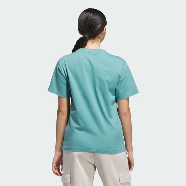Turquesa Playera Floral Graphic