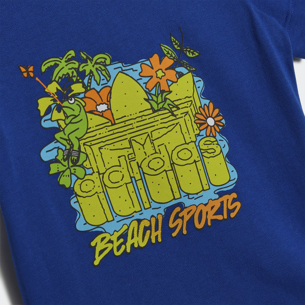 modrá Souprava Graphic Stoked Beach Shorts-and-Tee E4620