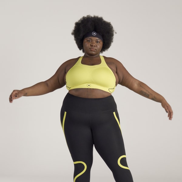 Gul adidas by Stella McCartney TruePace High Support Sports Bra- Plus Size
