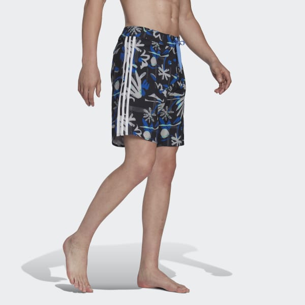 adidas Seasonal Floral Beach Tech Short Zwart adidas Offici le