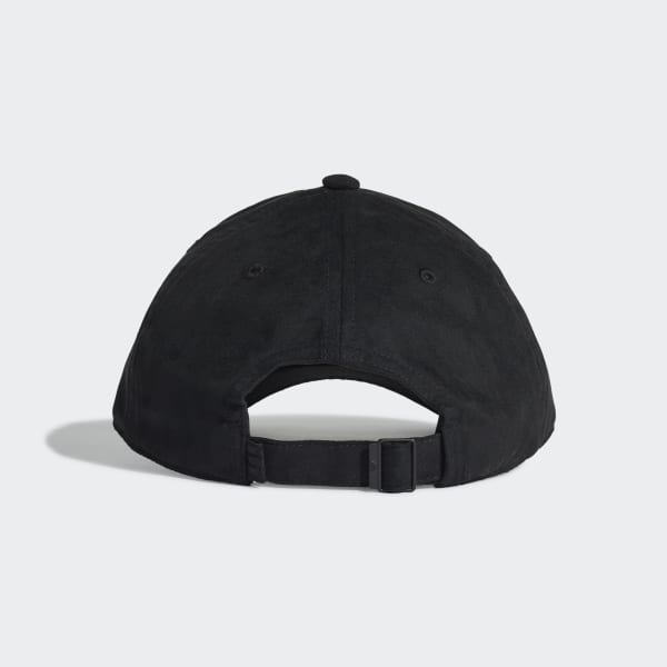 black suede baseball hat