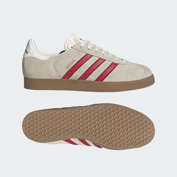 【adidas】Arsenal アーセナル テラス アイコン Gazelle adidas Gazelle Arsenal Terrace Icons Soccer Shoe - Off White