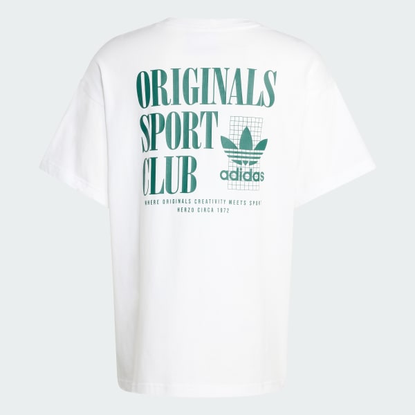 adidas Sport Club GFX Oversized Tee - White | adidas Finland