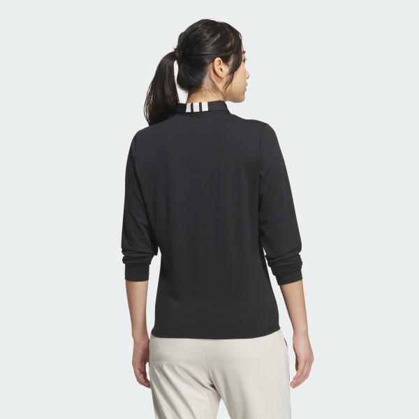 สีดำ เสื้อโปโลแขนยาว