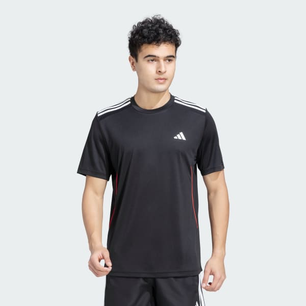 Black adidas Training Mesh Tee