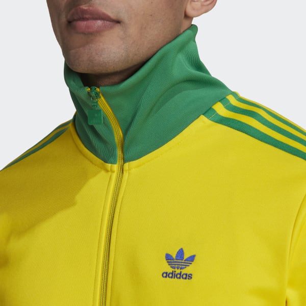 adidas beckenbauer track top green