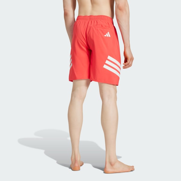 Czerwony Szorty do pływania 3-Stripes 8-Inch