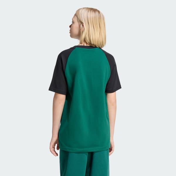 Verde CAMISETA REGULAR HORIZONTAL TRÊS LISTRAS