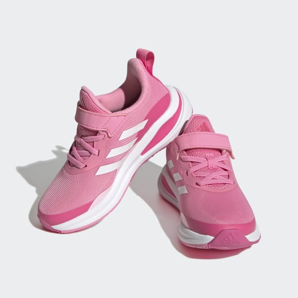 Rosa Zapatilla FortaRun Sport Running Elastic Lace and Top Strap