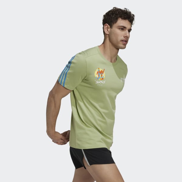 Green Berlin Marathon 2022 Sportswear Future Icons 3-Stripes T-Shirt EBT33