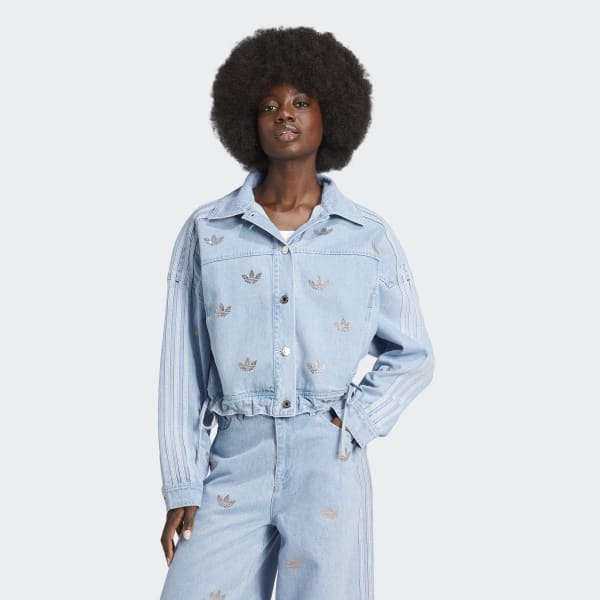 adidas Denim Rhinestone Jacket Blue adidas Thailand
