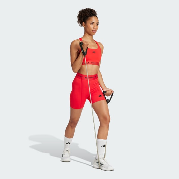 Red TECHFIT Short Leggings