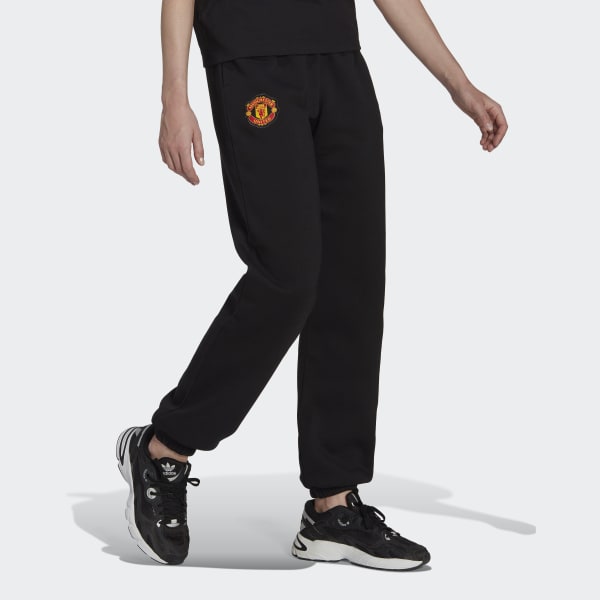 Nero Pantaloni Essentials Trefoil Fleece Jogger Manchester United FC