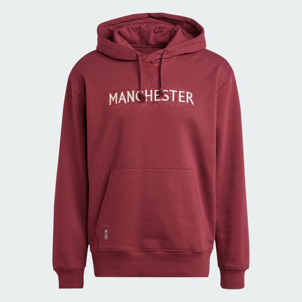 adidas Manchester United Seasonal Hoodie Burgundy adidas UK