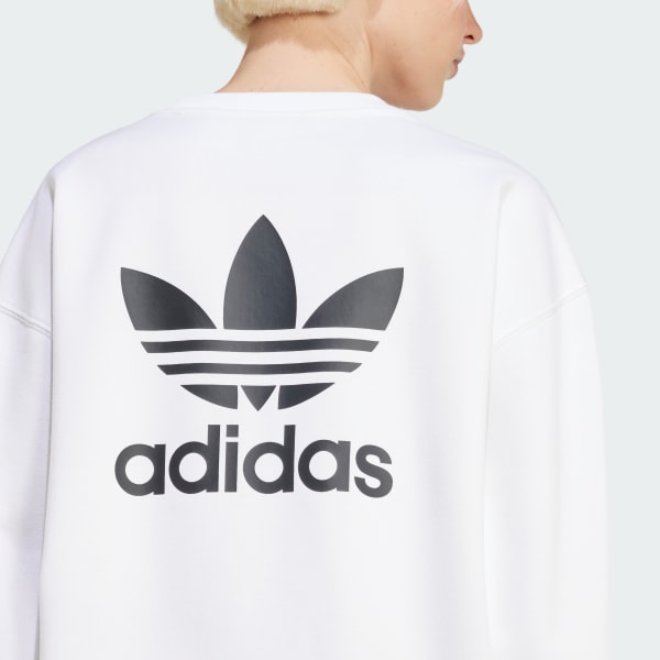 adidas Trefoil Cropped Sweater White adidas India