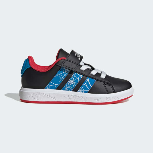 adidas Marvel Spider Man Grand Court Shoes Kids Black adidas UK