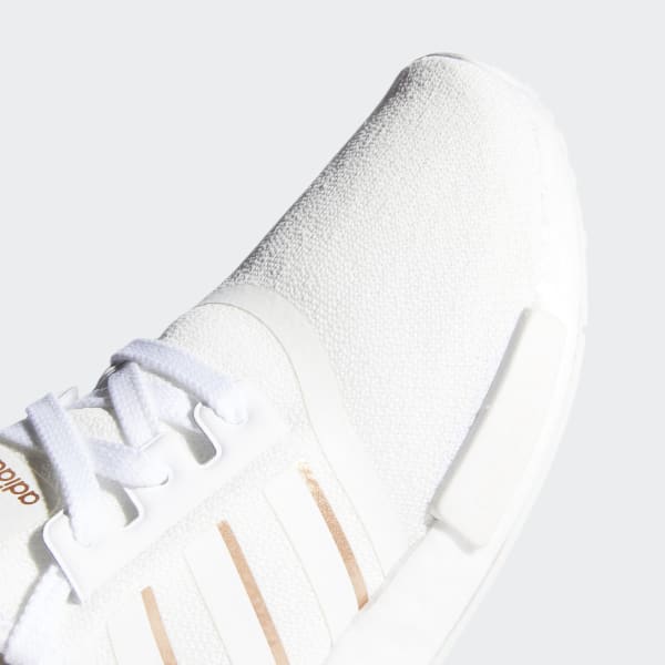 women's white and rose gold adidas