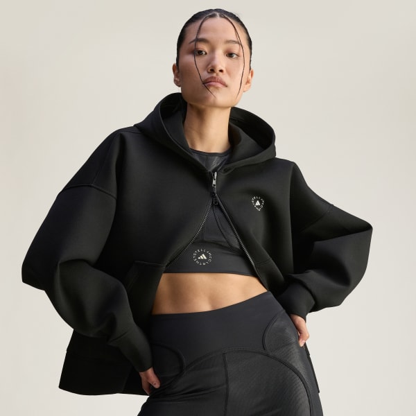 (取寄) アディダス バイ ステラマッカートニー レディース スキューバ ブーディ adidas by Stella McCartney women Scuba Hoodie JV7036 Black 取寄) アディダス バイ ステラマッカートニー レディース スキューバ