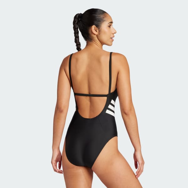 cerná Plavky 3-Stripes U-back