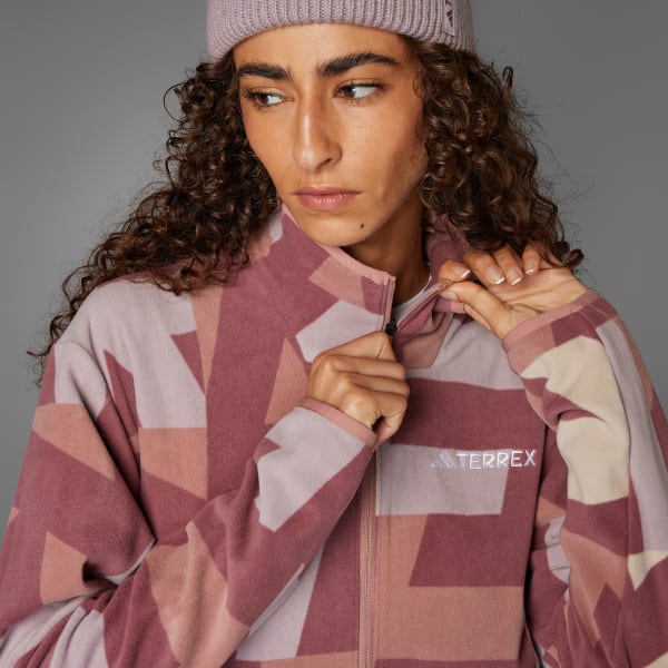Beige Terrex Multi Printed Full-Zip Fleece Jacket