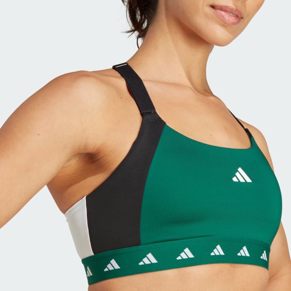 Adidas Techfit Medium Compression Climacool Athletic Sports Bra Green - $10  - From Autumn