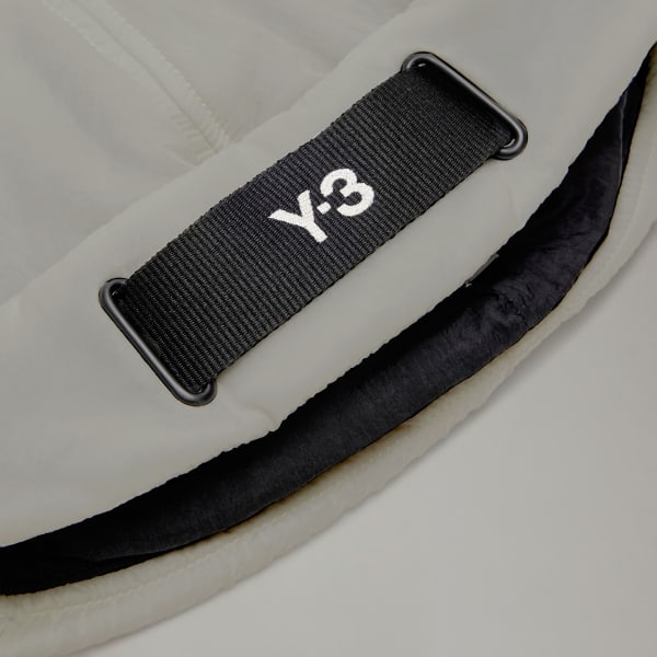 Grau Y-3 Webbing Padded Beanie