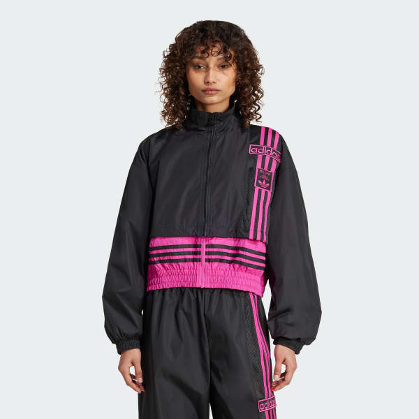 Black Adibreak Woven Two-In-One Track Top