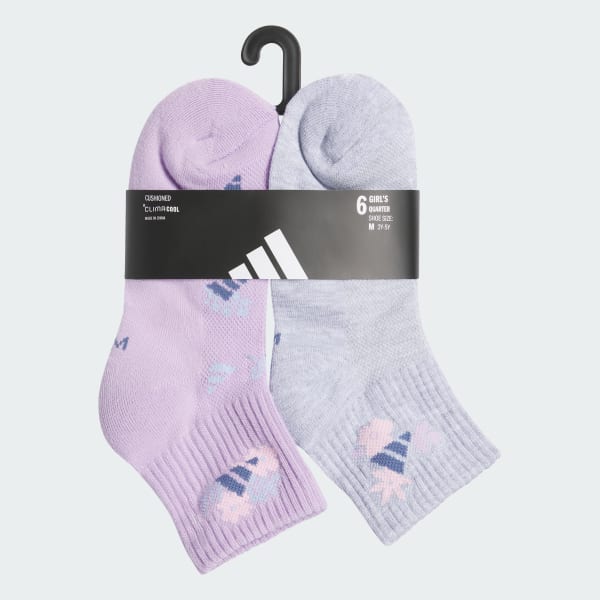Girl's Cushioned Graphic 6-Pack Quarter