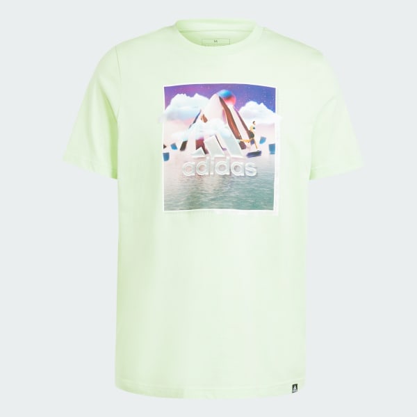 Verde Camiseta Estampada Landscape Badge