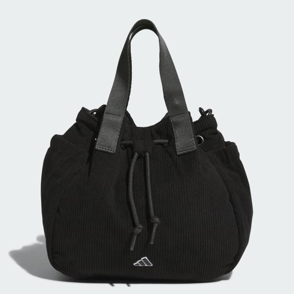 Corduroy_Look_Round_Bag_Black_