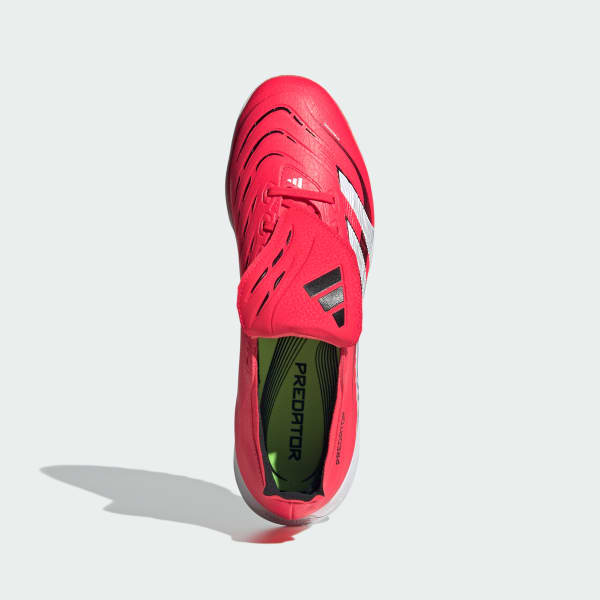 Rojo Zapatos de Fútbol Predator League Lengüeta Plegable Pasto Sintético