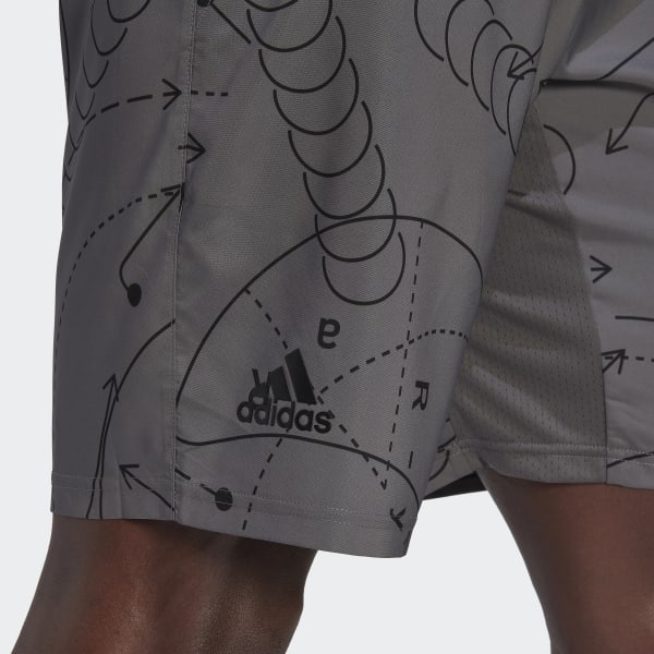 Grau Club Graphic Tennis Shorts WB466
