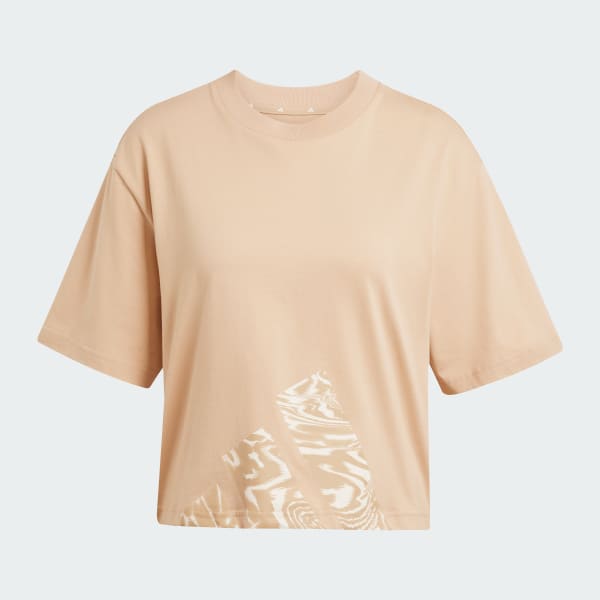 สีน้ำตาล เสื้อยืดบอยเฟรนด์ Essentials Seasonals Animal Big Logo