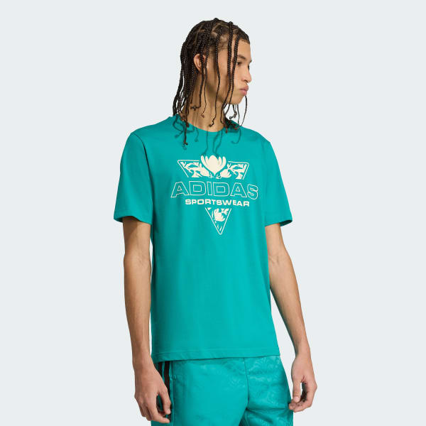 Verde Camiseta Estampada House of Tiro