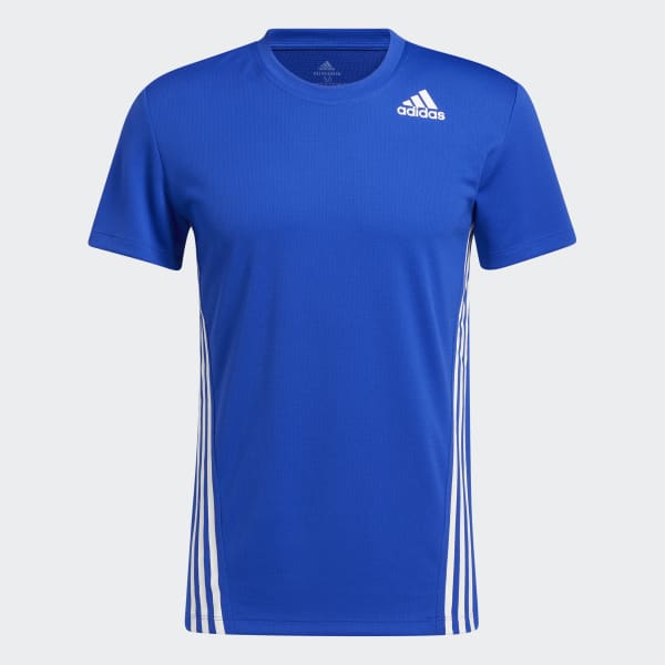 สีน้ำเงิน เสื้อยืด AEROREADY 3-Stripes