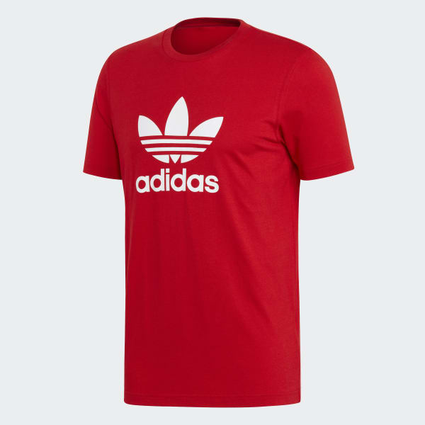 adidas white t shirt with red logo