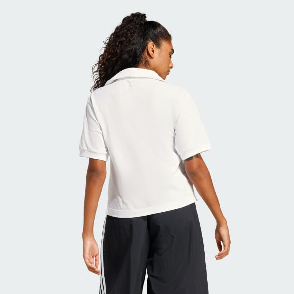 Blanco Polo con cuello Graphic Seasonal Essentials Colorpop bordado