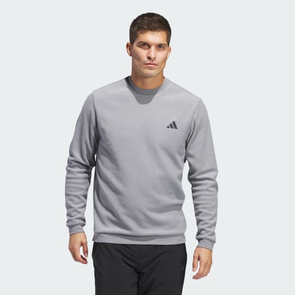 adidas Long Sleeve Crew Sweatshirt - Grey | Men's Golf | adidas US