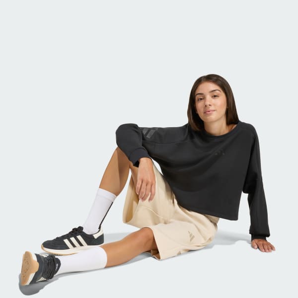 Beige FUTURE ICONS 3 STRIPES LONG SHORT