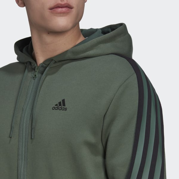 Verde Felpa con cappuccio Future Icons 3-Stripes Full-Zip TF446