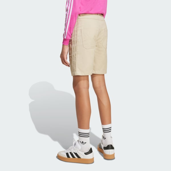beige Twill Shorts Kids