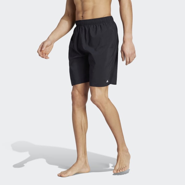 adidas Solid CLX Classic-Length Swim Shorts - Black | Free Delivery ...