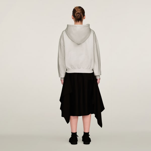 Blanco Sudadera de rizo cepillado con capucha Boxy Y-3