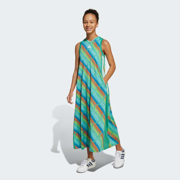 Green Emerging Harmony Long Dress Kids
