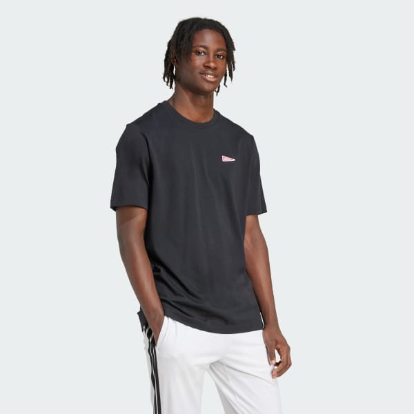 Black Pennant Trim Graphic Tee