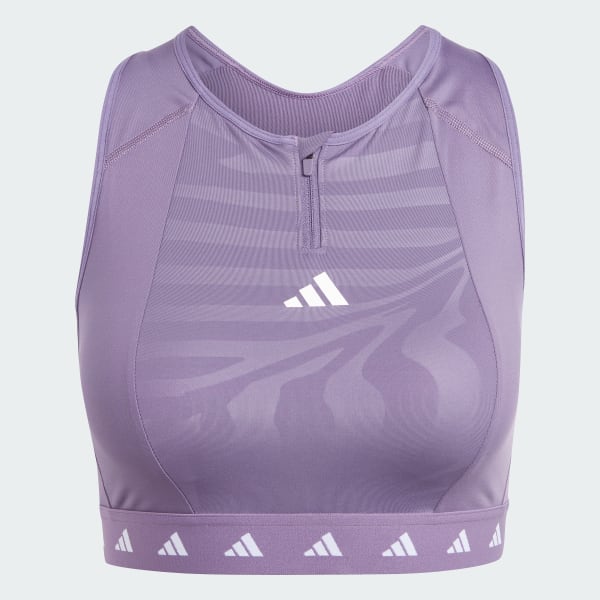 Violeta Sujetador Powerimpact Training Medium-Support Techfit High-Neck Zip